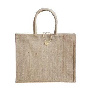 Jute Bag with Button Closure - backpack corporate in qatar