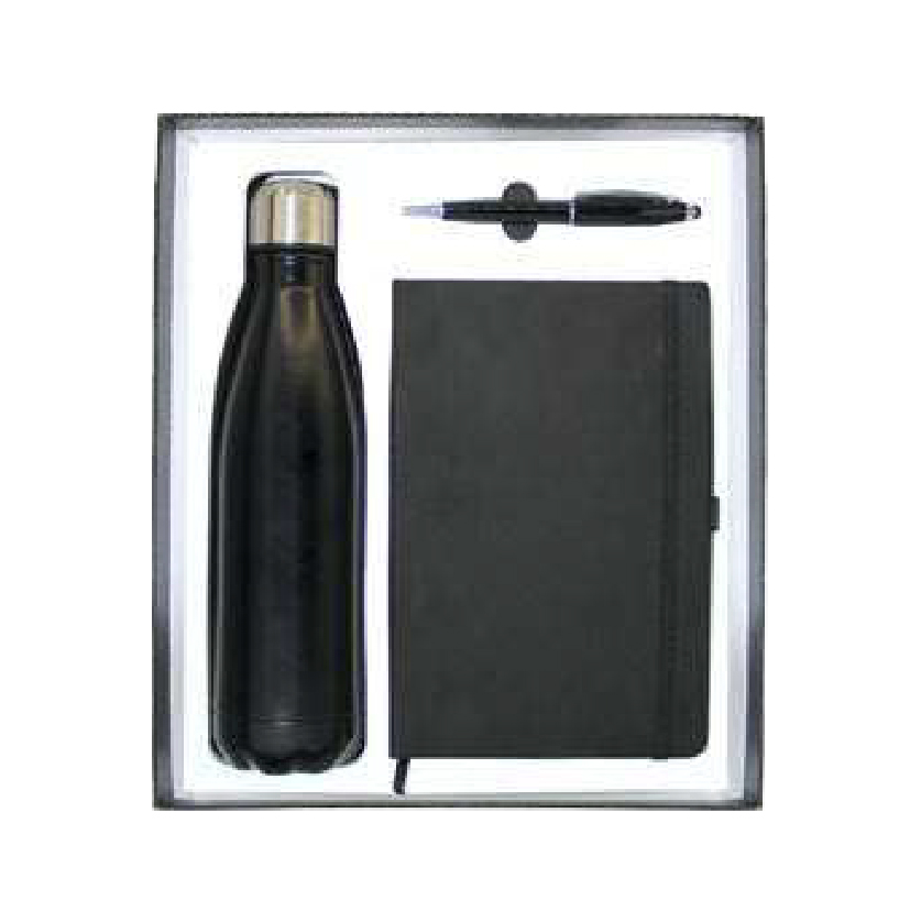 corporate business hampers in qatar - 3 in 1 Gift Set - Bottle, Notepad, Pen