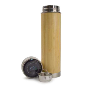 BAMBOO TEMPERATURE LED DISPLAY BOTTLE in Qatar