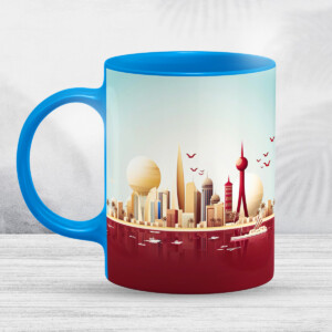 Blue Mug for Qatar National Day