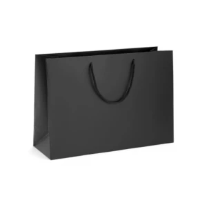 Bulk Horizontal A4 black Paper Bag in Qatar