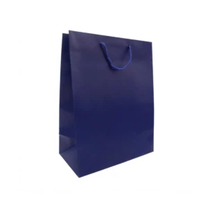 Bulk Vertical A3 Blue Paper Shopping Bags in Qatar