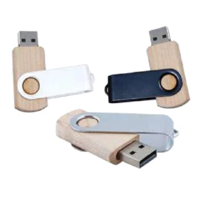 Customized Wooden Swivel USB Flash Drive in Bulk Qatar