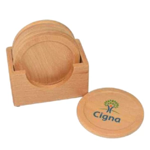 customized Wooden Coasters with Holder in Bulk Qatar